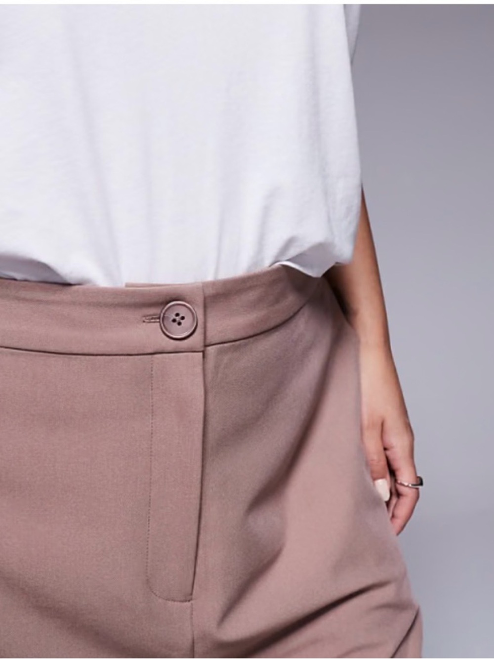 ASOS Design Curve Taupe Tailored Straight Leg Pants NWT Size 20 - Picture 4 of 5